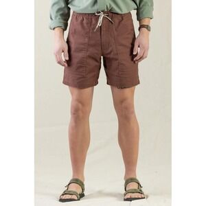 LIVSN Men's Flex Canvas Holler Shorts Chestnut Brown Medium NWT ($99 Retail)